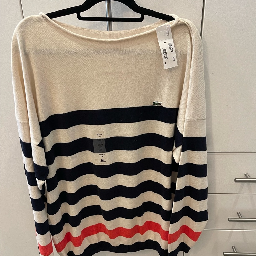 Men’s Lacoste Stripped Sweater *NWT* Sz XXL
